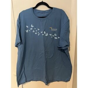 Nationwide Children's Hospital Blue Size 3x Unisex Cotton Butterfly T-shirt